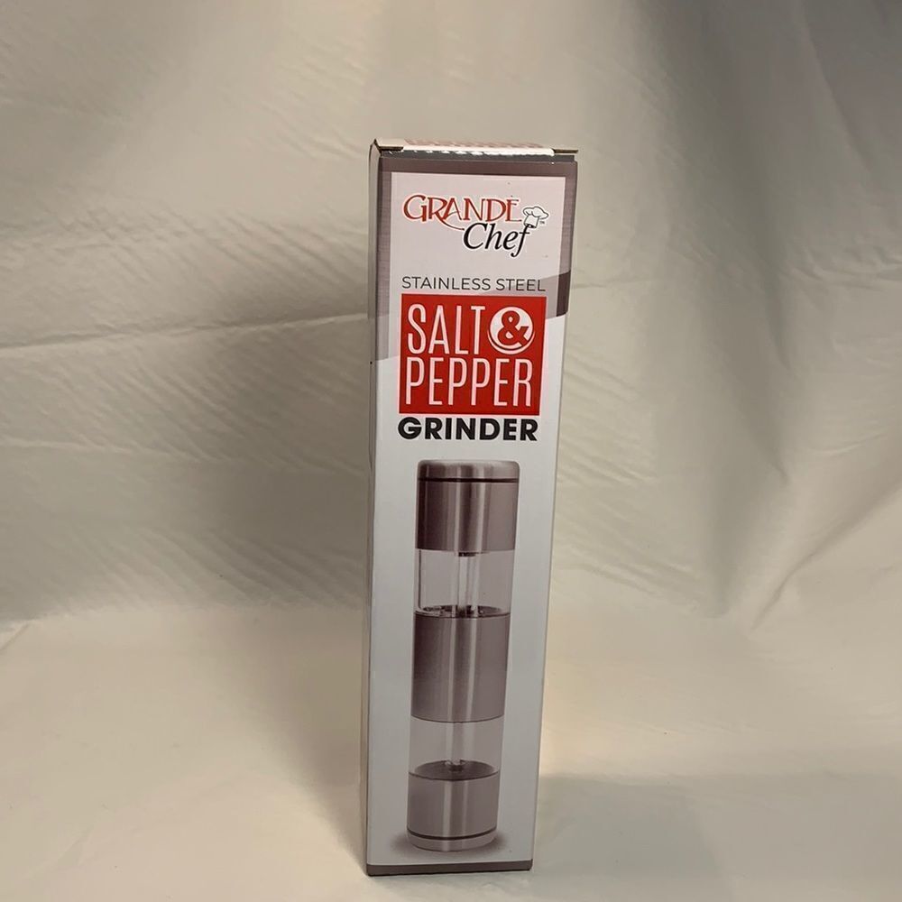 Grande Chef Stainless Steel Salt & Pepper Grinder